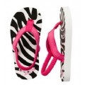 Adorable Zebra Print Heart Flip Flops - See all matching accessories! 